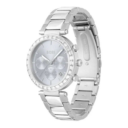 Montre Chronographe Femme BOSS ANDRA Acier Argenté