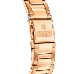 Montre Chronographe Femme FESTINA BOYFRIEND BLANC Acier Doré Rose
