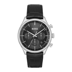 Montre Chronographe Homme BOSS GREGOR Cuir Noir