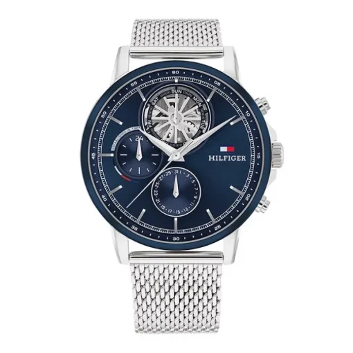 Montre Chronographe Homme TOMMY HILFIGER STEWART Acier Milanais Argenté