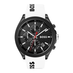 Montre Chronographe Homme BOSS VELOCITY Silicone Blanc
