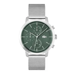 Montre Chronographe Homme LACOSTE REPLAY VERT Acier Argenté