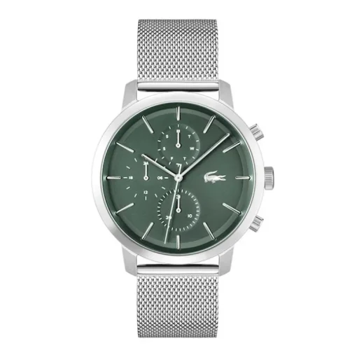 Montre Chronographe Homme LACOSTE REPLAY VERT Acier Argenté
