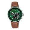Montre Chronographe Homme PIERRE LANNIER CRONOS Cuir Brun