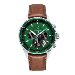 Montre Chronographe Homme PIERRE LANNIER CRONOS Cuir Brun