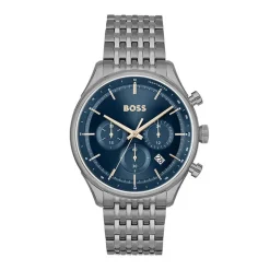 Montre Chronographe Homme BOSS GREGOR BLEU Acier Gris