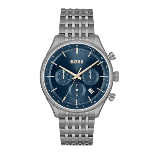 Montre Chronographe Homme BOSS GREGOR BLEU Acier Gris