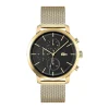 Montre Chronographe Homme LACOSTE REPLAY NOIR Acier Doré