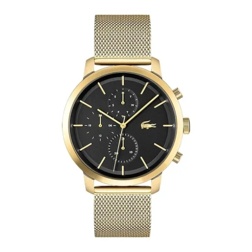 Montre Chronographe Homme LACOSTE REPLAY NOIR Acier Doré