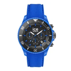 Montre Chronographe Homme L ICE WATCH CHRONO NEON BLUE Silicone Bleu