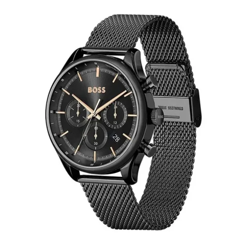 Montre Chronographe Homme BOSS GREGOR NOIR Acier Noir
