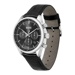 Montre Chronographe Homme BOSS GREGOR Cuir Noir