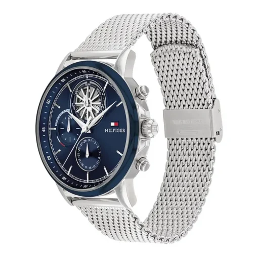 Montre Chronographe Homme TOMMY HILFIGER STEWART Acier Milanais Argenté