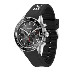 Montre Chronographe Homme BOSS RUNNER Silicone Noir