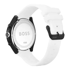 Montre Chronographe Homme BOSS VELOCITY Silicone Blanc