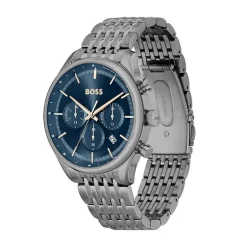 Montre Chronographe Homme BOSS GREGOR BLEU Acier Gris