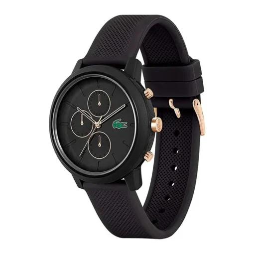 Montre Chronographe Homme LACOSTE 12.12 Silicone Noir