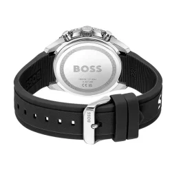 Montre Chronographe Homme BOSS RUNNER Silicone Noir