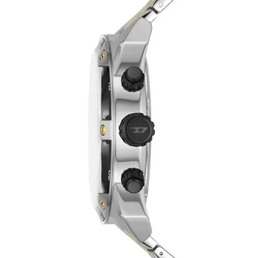Montre Chronographe Homme DIESEL SPIKED NOIR Acier Bicolore