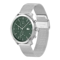 Montre Chronographe Homme LACOSTE REPLAY VERT Acier Argenté