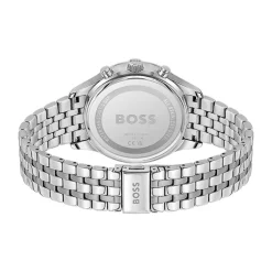 Montre Chronographe Homme BOSS AVERY NOIR Acier Argenté