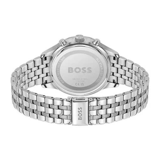 Montre Chronographe Homme BOSS AVERY NOIR Acier Argenté