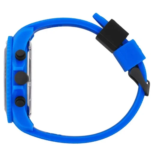 Montre Chronographe Homme L ICE WATCH CHRONO NEON BLUE Silicone Bleu