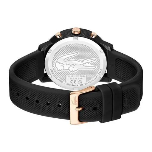 Montre Chronographe Homme LACOSTE 12.12 Silicone Noir