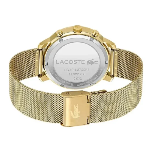 Montre Chronographe Homme LACOSTE REPLAY NOIR Acier Doré