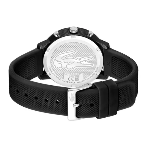 Montre Chronographe Homme LACOSTE 12.12 Silicone Noir