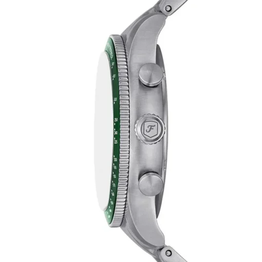 Montre Chronographe Homme FOSSIL SPORT TOURER VERT Acier Argenté