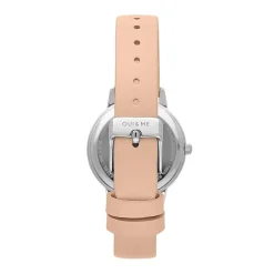 Montre Coffret Femme Solaire OUI&ME Cuir Rose et Acier Argenté ME010373