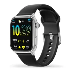 Montre Connectée Homme ICE WATCH SMART 2.0 SILVER Silicone Noir