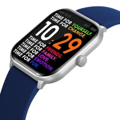 Montre Connectée Homme ICE WATCH SMART 1.0 SILVER Silicone Bleu et Silicone Noir