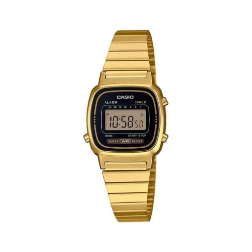 montre digitale CASIO VINTAGE MINI acier doré