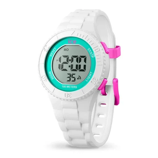 Montre Digitale Enfant S ICE WATCH DIGIT Silicone White Turquoise
