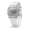 Montre Digitale Femme S ICE WATCH DIGIT RETRO METAL SILVER Silicone Blanc