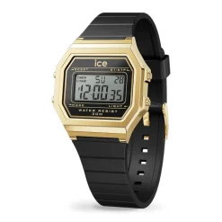 Montre Digitale Femme S ICE WATCH DIGIT RETRO GOLD Silicone Black
