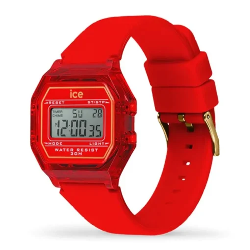 Montre Digitale Femme S ICE WATCH DIGIT RETRO RED PASSION Silicone Rouge