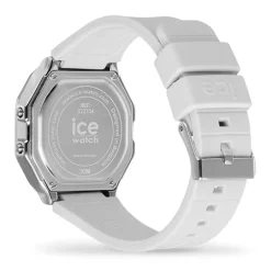 Montre Digitale Femme S ICE WATCH DIGIT RETRO METAL SILVER Silicone Blanc