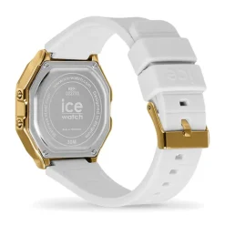 Montre Digitale Femme S ICE WATCH DIGIT RETRO METAL GOLD Silicone Blanc