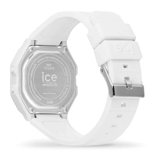 Montre Digitale Femme S ICE WATCH DIGIT RETRO WHITE Silicone Blanc