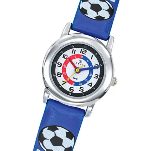 Montre Enfant CERTUS JUNIOR FOOT Cuir Bleu