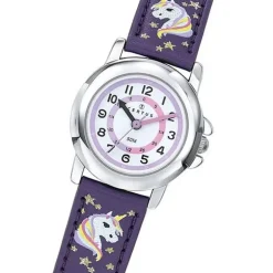 Montre Enfant CERTUS JUNIOR LICORNE Cuir Violet