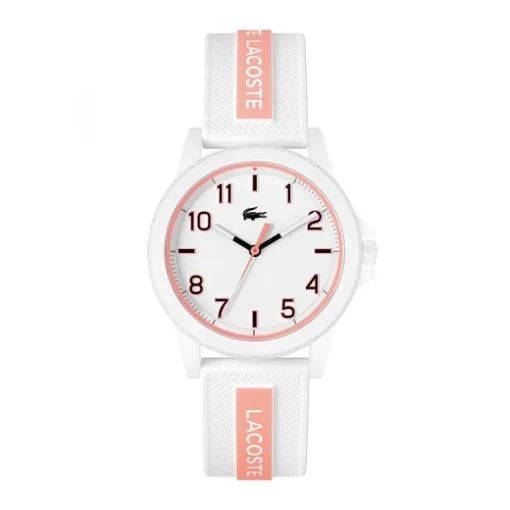 Montre Enfant LACOSTE RIDER Silicone Blanc et Rose