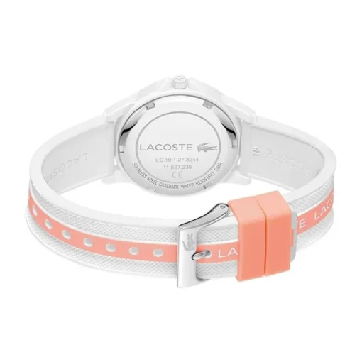 Montre Enfant LACOSTE RIDER Silicone Blanc et Rose