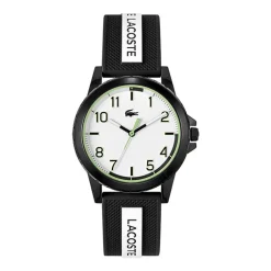 Montre Enfant LACOSTE TEEN RIDER Silicone Noir et Blanc