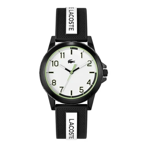 Montre Enfant LACOSTE TEEN RIDER Silicone Noir et Blanc