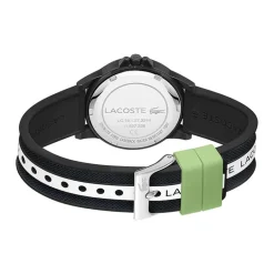 Montre Enfant LACOSTE TEEN RIDER Silicone Noir et Blanc