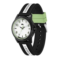 Montre Enfant LACOSTE TEEN RIDER Silicone Noir et Blanc